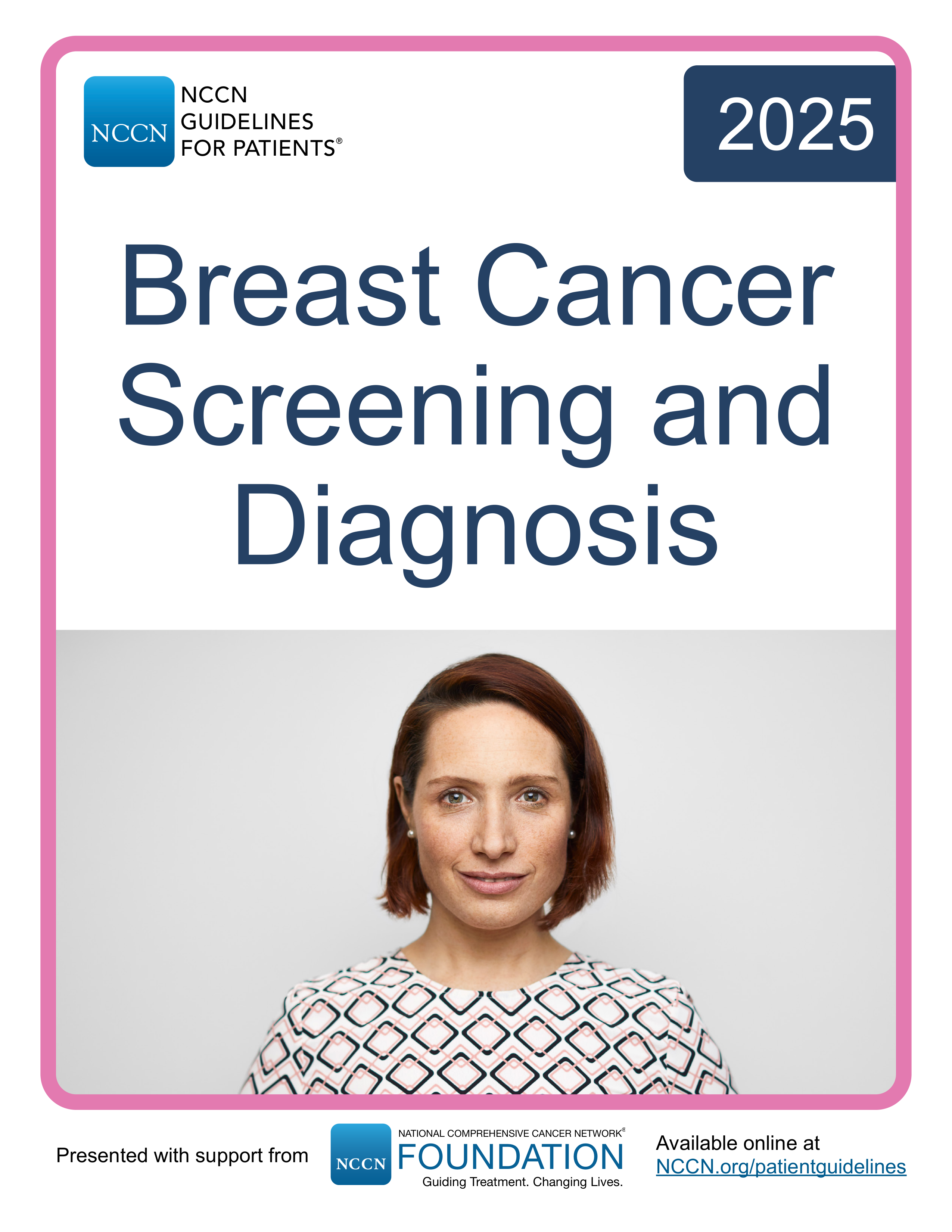Рекомендації NCCN для пацієнтів — Скринінг молочних залоз 2025